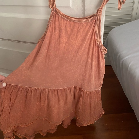 Altar’d State Burnt Orange Distressed Tank Small - Picture 2 of 5